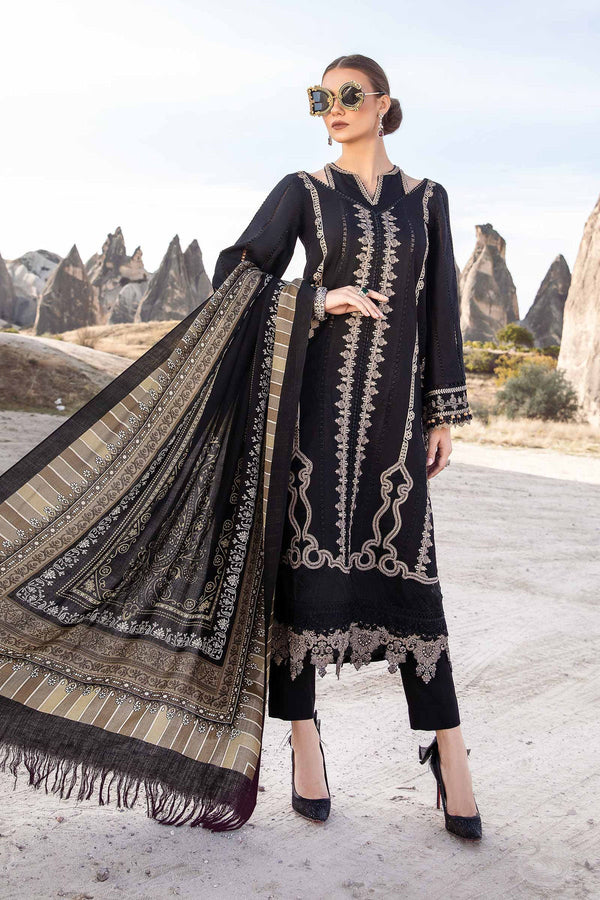 Maria b Embroidered Dhanak 3pc with Whool Shawal- GA1981