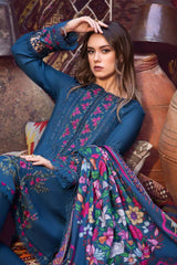 Maria b Embroidered Dhanak 3pc with Whool Shawal- GA1975