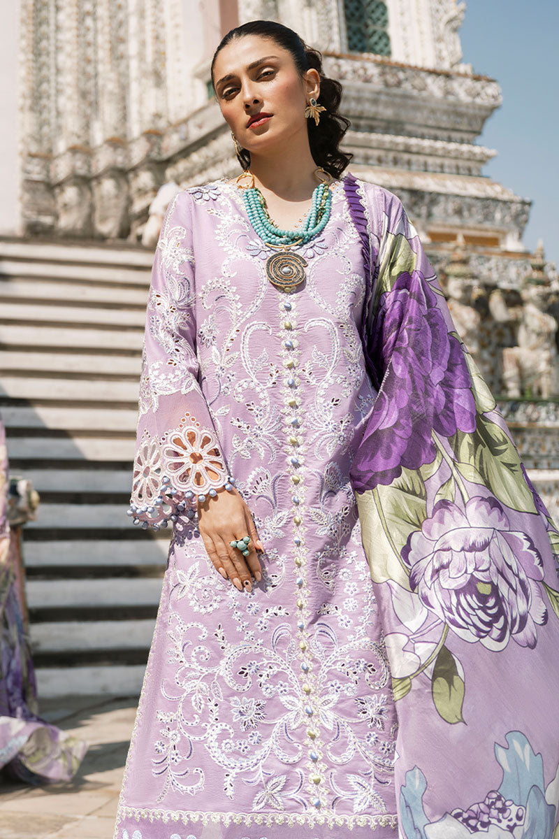 Mushq Premium Summer Lawn 3pc with Embroidered chiffon dupatta-GA1739