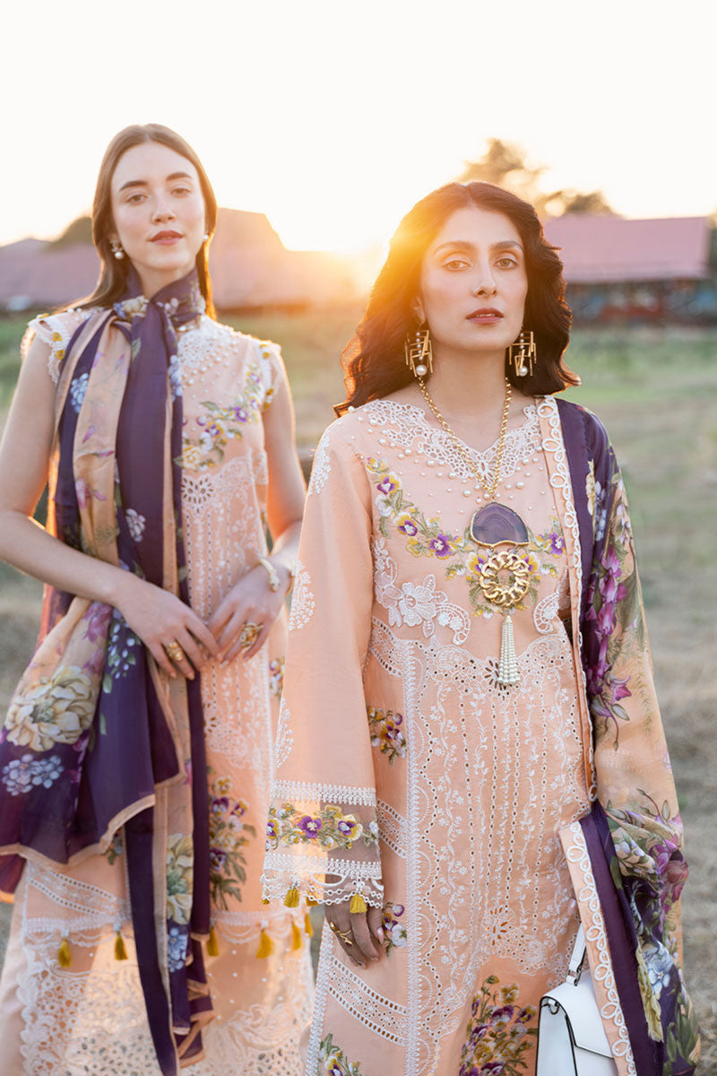 Mushq Luxury Embroidered Lawn 3pc with Printed Dupatta- GA1811