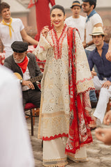 Mushq Embroidered Lawn 3pc with Silk Dupatta - GA2205