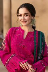 Saira Rizwan Embroidered Lawn 3pc with Chiffon Printed Dupatta- GA2243