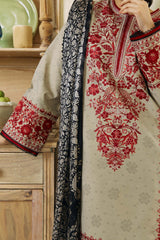 Zara Shahjahan Embroidered Lawn 3pc with Silk Printed Chiffon Dupatta - GA1881