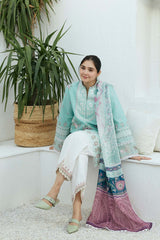 Zara Shahjahan Embroidered Lawn 3pc with Silk Printed Chiffon Dupatta - GA1887