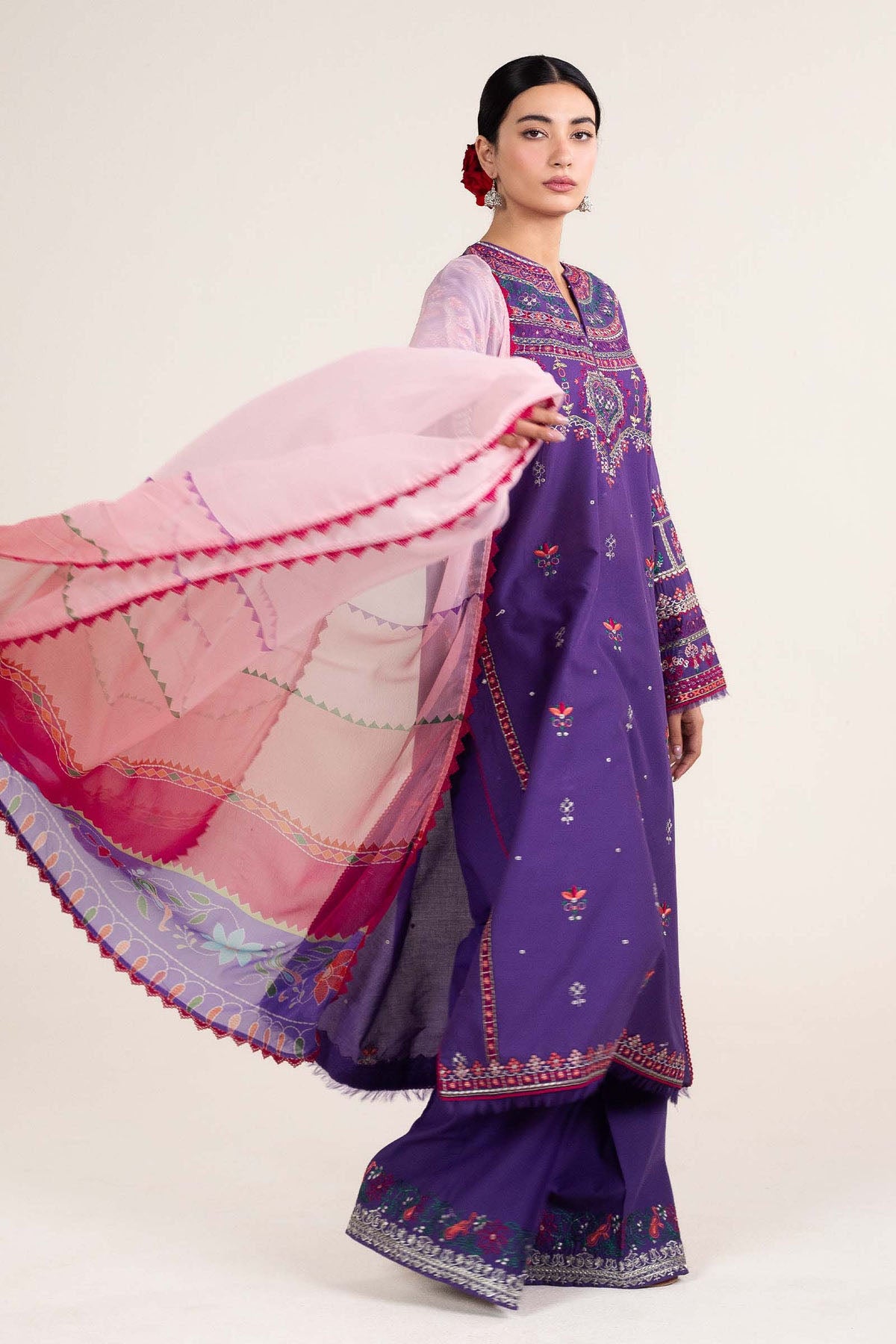 Dhanak Lilac - 3pc Ready to wear