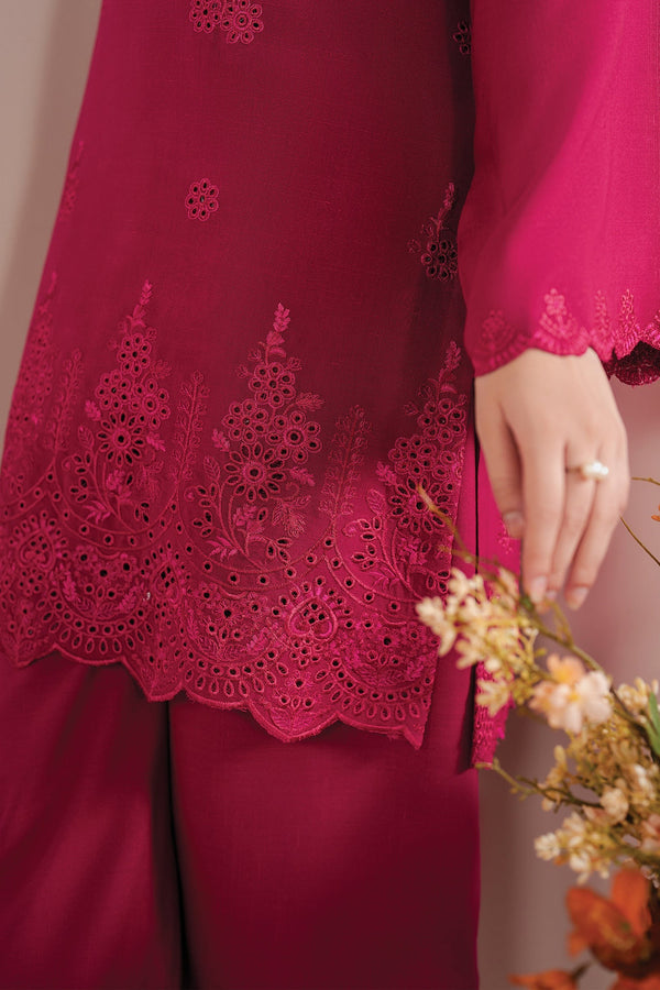 Baroque 3PC Embroidered Chickenkari Lawn with Chiffon Dupatta -GA2048