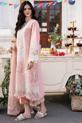 Bin Ilyas Embroidered Lawn 3pc with Embroidered Slubnet Dupatta- GA2247