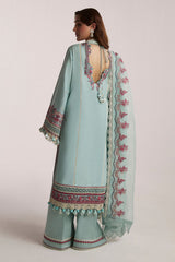 Hussain Rehar 3PC Embroidered Lawn Suit with Embroidered Orgazna Dupatta -GA2027