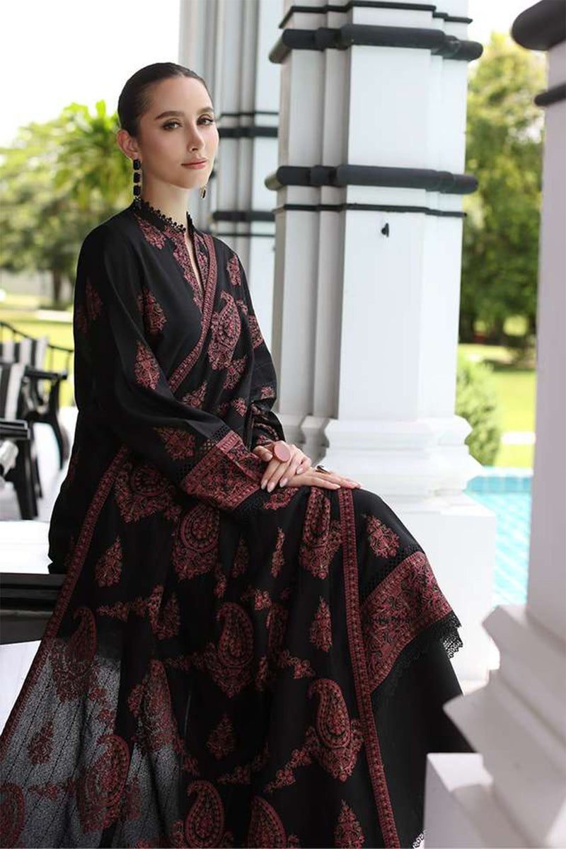 Bareeze 3PC Embroidered Dhanak Suit with Heavy Embroidered Shawal -GA1965