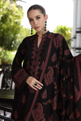 Bareeze 3PC Embroidered Dhanak Suit with Heavy Embroidered Shawal -GA1965