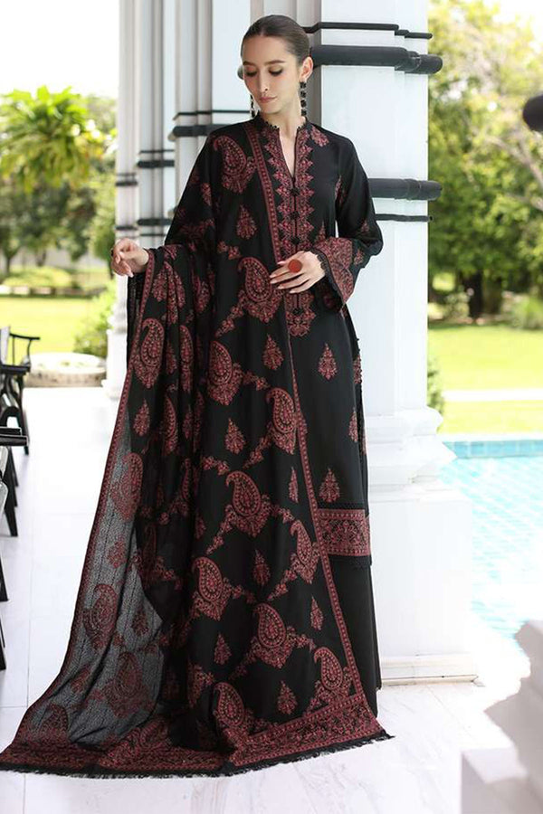 Bareeze 3PC Embroidered Karandi Suit with Heavy Embroidered Shawal -GA1965