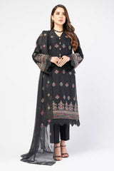 Bareeze Embroidered Lawn 3pc with Embroidered Chiffon Dupatta- GA1992