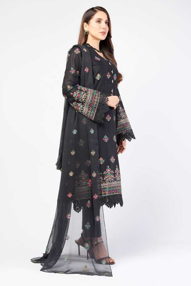 Bareeze Embroidered Lawn 3pc with Embroidered Chiffon Dupatta- GA1992