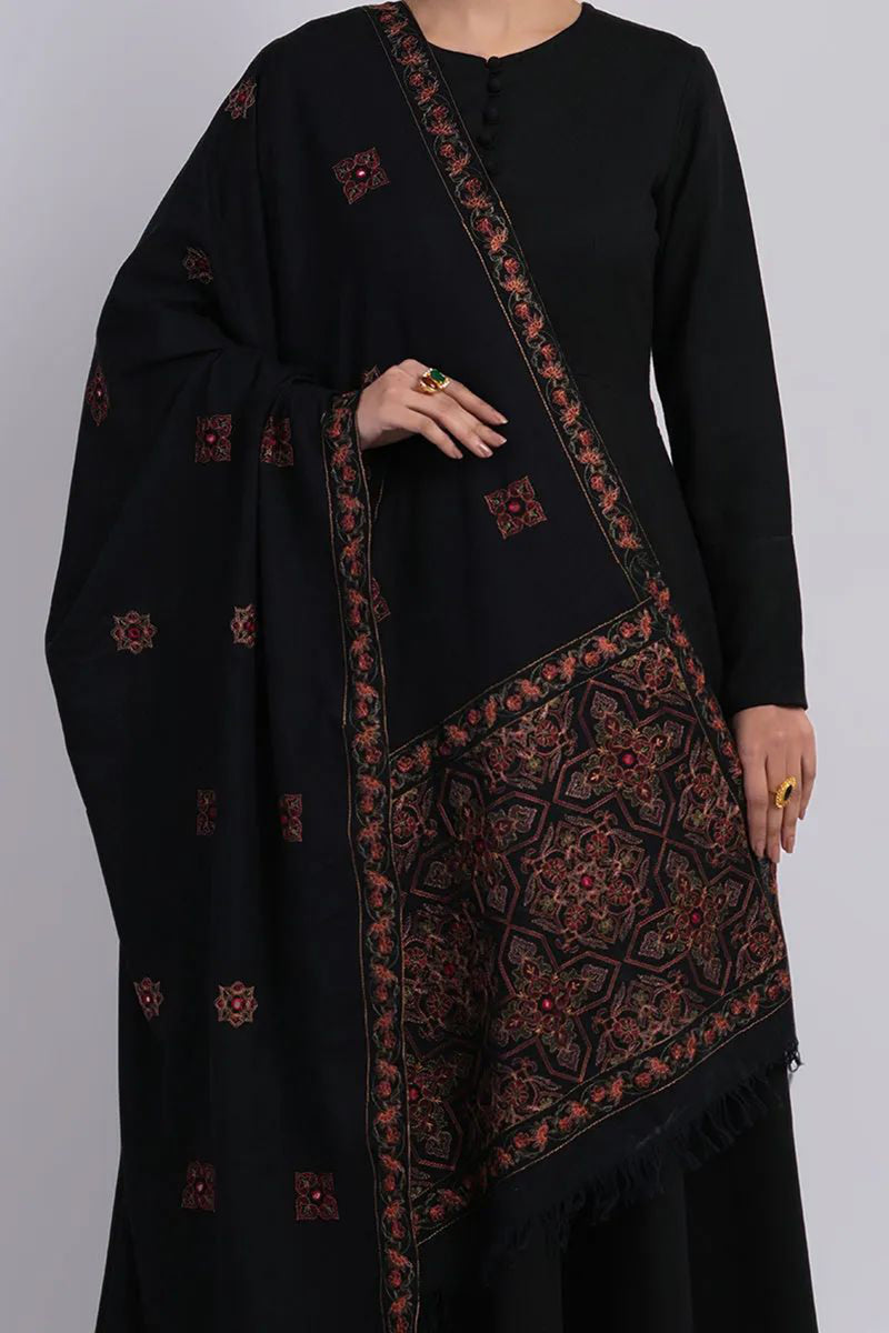 Bareeze 3PC Embroidered Dhanak Suit with Heavy Embroidered Shawal -GA2061