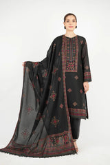 Bareeze 3PC Embroidered Dhanak Suit with Heavy Embroidered Shawal -GA2057