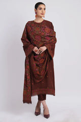 Bareeze 3PC Embroidered Dhanak Suit with Heavy Embroidered Shawal -GA2055