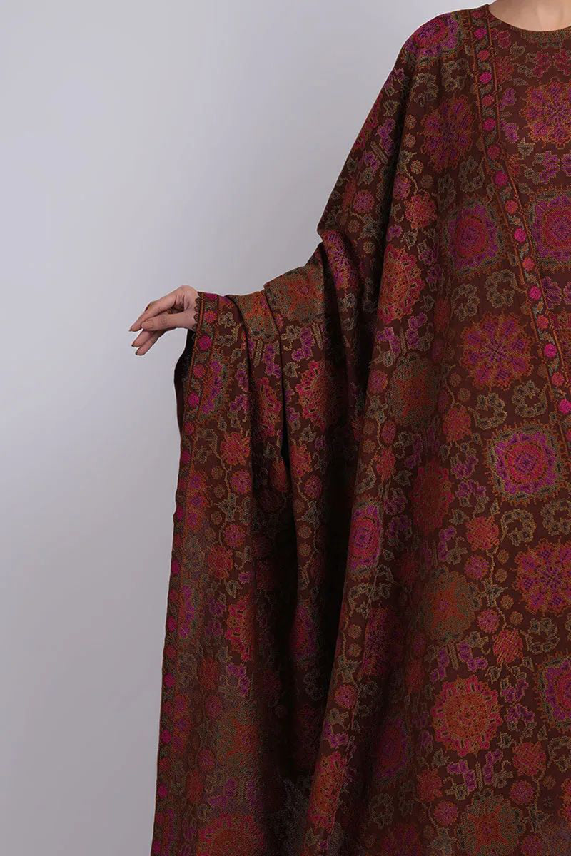 Bareeze 3PC Embroidered Dhanak Suit with Heavy Embroidered Shawal -GA2055