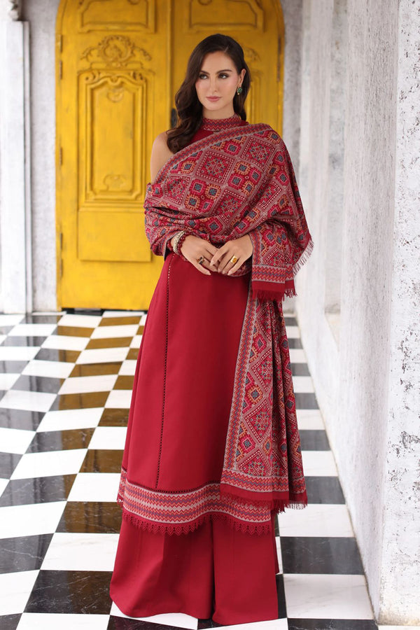 Bareeze 3PC Embroidered karandi Suit with Embroidered Shwal -GA2144