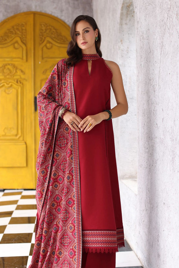 Bareeze 3PC Embroidered karandi Suit with Embroidered Shwal -GA2144