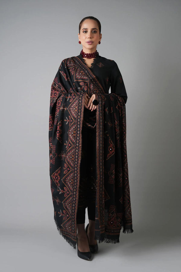 Bareeze 3PC Embroidered karandi Suit with Embroidered Shwal -GA2149