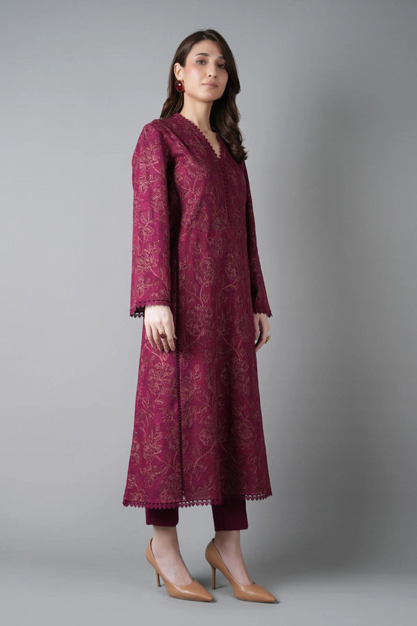 Bareeze 3PC Embroidered karandi Suit with Embroidered Shwal -GA2147