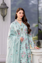 Bareeze 3PC Embroidered Lawn Suit with Embroidered chiffon Dupatta -Ga2259