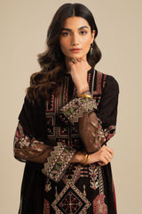 Zara Shahjahan Embroidered Lawn 3pc with Chiffon Dupatta- GA1899