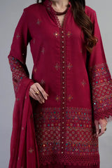 Bareeze Embroidered Lawn 3pc with Embroidered Crinkle Chiffon Dupatta- GA2025