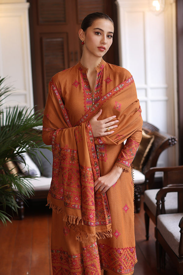 Bareeze 3PC Embroidered Dhanak with Embroidered Shawl - GA1787