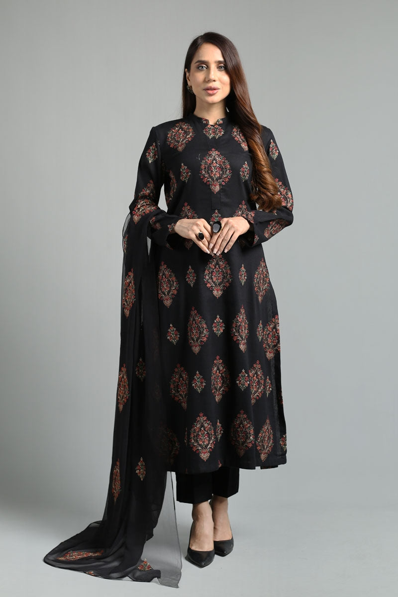 Bareeze Embroidered Lawn 3pc with Embroidered Chiffon Dupatta- GA1876 – Gul Attire