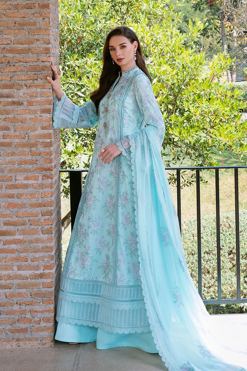 Bareeze Embroidered Lawn 3pc with  Embroidered Chiffon Dupatta- GA03