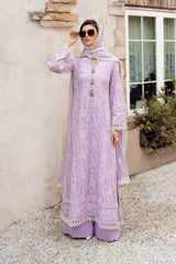 Bareeze Embroidered Lawn 3pc with Embroidered Crinkle Chiffon Dupatta - GA10