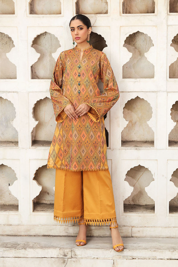 Bareeze 3PC Embroidered Lawn Suit with pure chiffon Dupatta -  GA102109