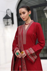 Bareeze 3PC Embroidered Karandi Suit with Heavy Embroidered Shawal -GA1966