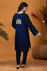 Zooj Parisa Embroidered Dhanak 2pc- GA1961