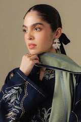 Zarashah Jahan Embroidered Dhanak 3pc with Printed Shawl- GA2115