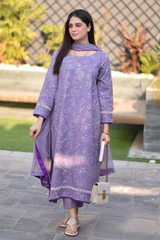 Bareeze 3PC Embroidered Lawn Suit with Embroidered chiffon Dupatta -Ga2271