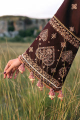 Husain Rehar Embroidered Lawn 3pc with Embroidered Slubnet Dupatta- GA2246