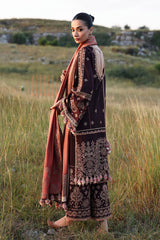 Husain Rehar Embroidered Lawn 3pc with Embroidered Slubnet Dupatta- GA2246