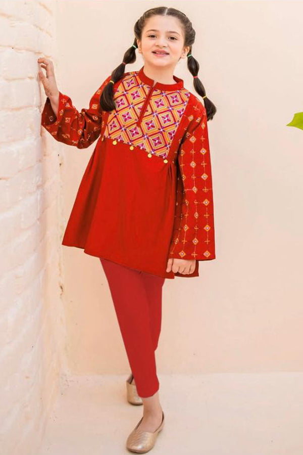 Ziva Fully Embroidered  Lawn 2Pc-Ga1650