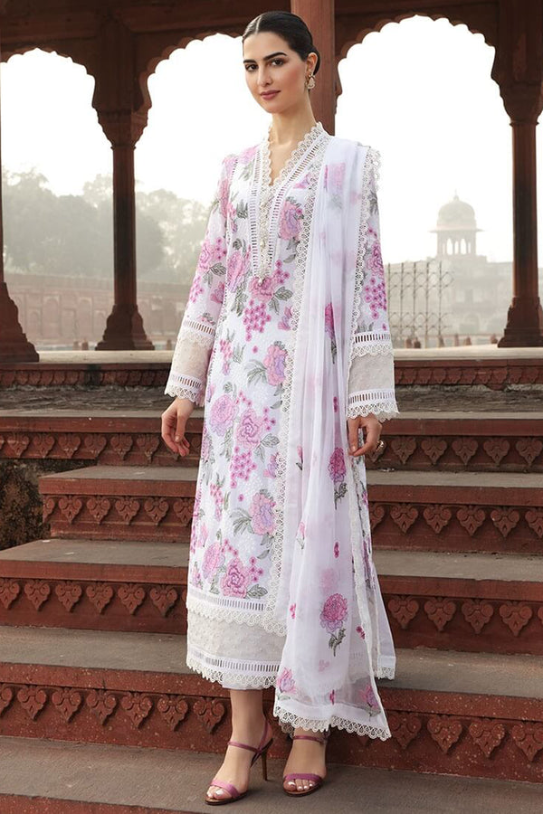 Bareeze 3PC Embroidered Lawn Suit with pure chiffon Dupatta - GA10293