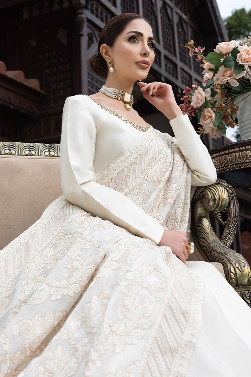 Bareeze 3PC Embroidered karandi Suit with Heavy Embroidered cotton net Shawal -GA102183