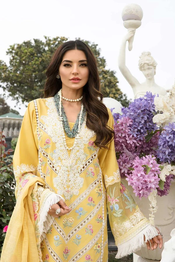 Crimson Charm: Allover Printed Lawn 3PC with Flowing Chiffon Dupatta main image 1