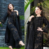Khaadi Embroidered Lawn 3pc with Embroidered Bamber Chiffon dupatta-GA1691