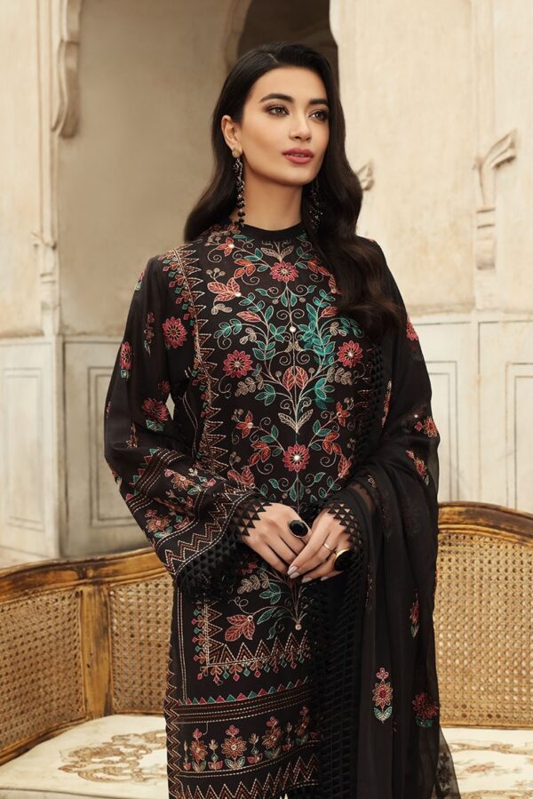 Bareeze 3PC Embroidered Lawn Suit with pure chiffon Dupatta -  GA102110