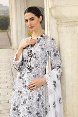 Bareeze 3PC Embroidered Lawn Suit with pure chiffon Dupatta -  GA102113