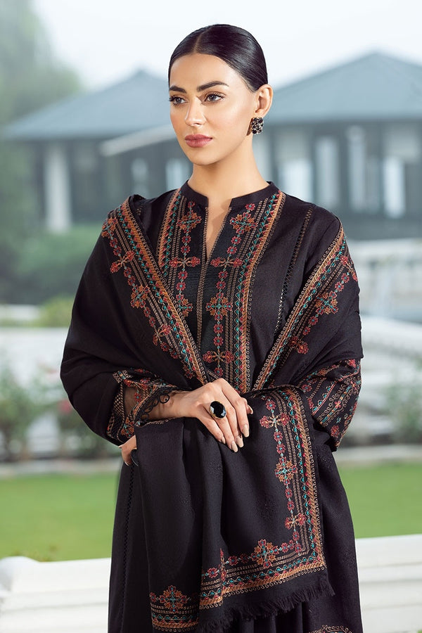 Bareeze 3PC Embroidered Karandi Suit with Heavy Embroidered Shawal -GA102182