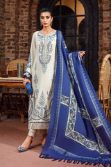 Maria B 3PC Fully Embroidered Dhanak Suit - GA1608