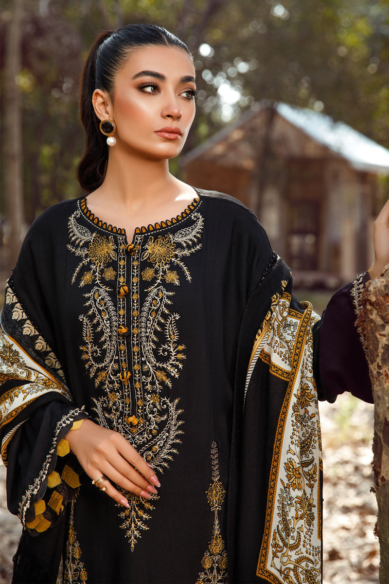 Maria B 3PC Fully Embroidered Dhanak Suit - GA1609