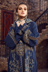 Maria B 3PC Fully Embroidered Dhanak Suit - GA1619